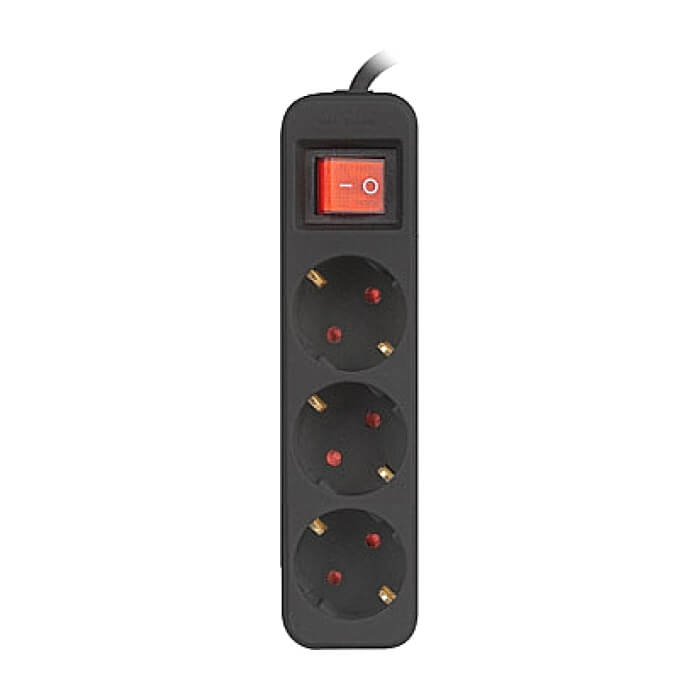 Lanberg power strip 1.5m, 3 sockets, french with circuit breaker quality-grade copper cable, black (тъмнейл - 4)
