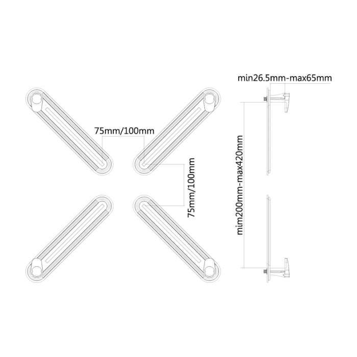 Neomounts by Newstar VESA Conversion Plate - Apple MAC to VESA 75x75 (тъмнейл - 3)