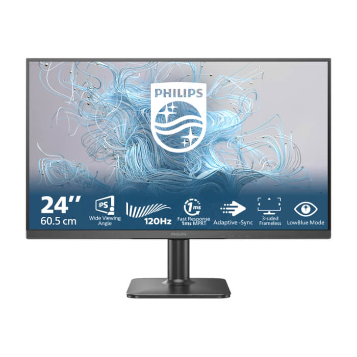 Philips 24E2N1110, 23.8" IPS WLED, 1920x1080@120Hz, 4ms GtG, 1ms MPRT, 300cd m/2, 1500:1, Mega Infinity DCR, Adaptive Sync, FlickerFree, LowBlue Mode, Tilt, D-SUB, HDMI ID 88700 на супер цена