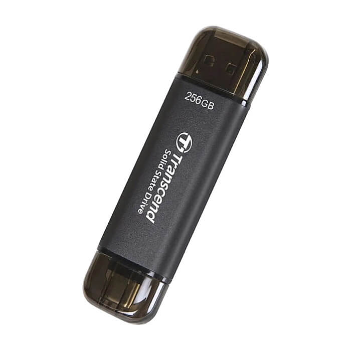 Transcend 256GB, External SSD, ESD310C, USB 10Gbps, Type C/A, Black ID 73307 (тъмнейл - 3)