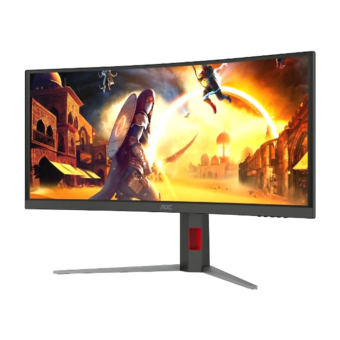 AOC CU34G4CA, 34" Curved 1500R, Fast VA, WLED, 3440x1440@180Hz, 1ms GtG, 0.5ms MPRT, 450cd m/2, 3000:1, Adaptive Sync, FlickerFree, Low Blue Light, Tilt, Height Adjust, Swivel, 2xHDMI, DP, USB hub (тъмнейл - 5)