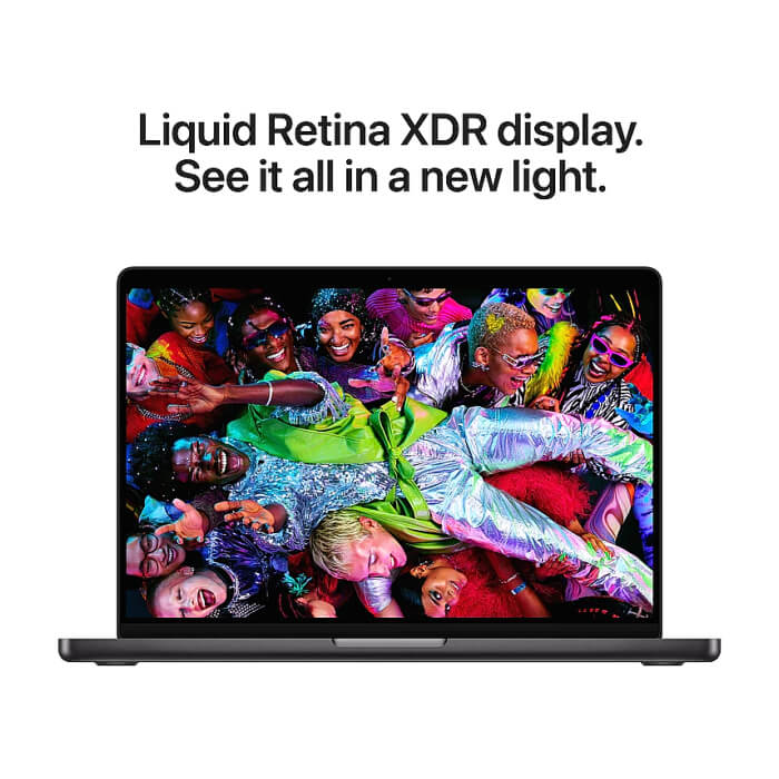 Apple 14-inch MacBook Pro: Apple M5 chip with 10-core CPU and 10-core GPU, 32GB, 1TB SSD - Space Black ID 96991 (тъмнейл - 3)