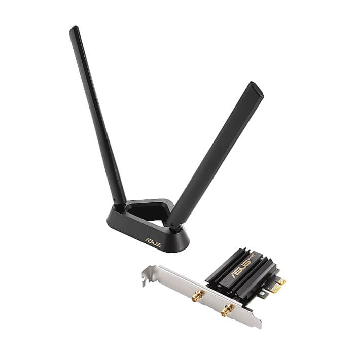 Asus PCI-E Adapter, PCE-AXE59BT, AXE5400, Tri-Band, Bluetooth 5.2, magnetized base, WPA3, OFDMA, MU-MIMO (тъмнейл - 4)