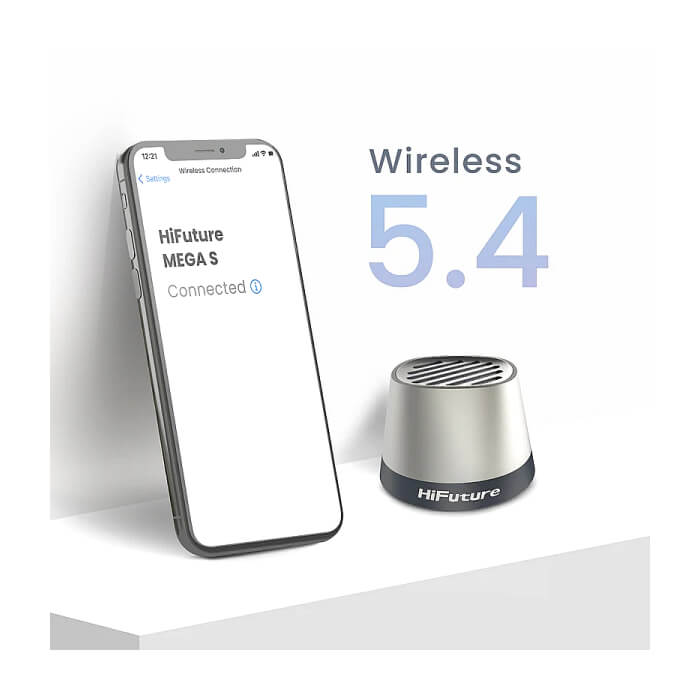 HiFuture Mega S Silver Grey, Bluetooth 5.4, MagSafe, 5W Output, Built-in MIC support Handsfree, Pair to Play (TWS Mode), Up to 10 Hours Playtime, Wireless Charge (7.5W-15W), Phone ID 94783 (тъмнейл - 4)