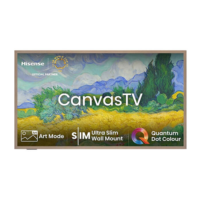Hisense CanvasTV, 55",QLED 4K Ultra HD 3840x2160, 144hz, 4000:1, 400 nits, 16:9,VIDAA Smart OS,DTS Virtual X,HDR,HDR 10+,Dolby vision IQ, 4 xHDMI,DVB-T2/T/C/S2/S, Black ID 85751