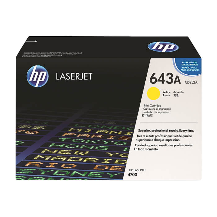 HP 643A Yellow LaserJet Toner Cartridge ID 68814