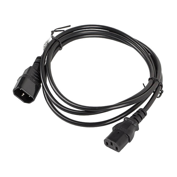 Кабел - Lanberg extension power supply cable IEC 320 C13 -> C14 1.8m, black ID 72496 (тъмнейл - 3)
