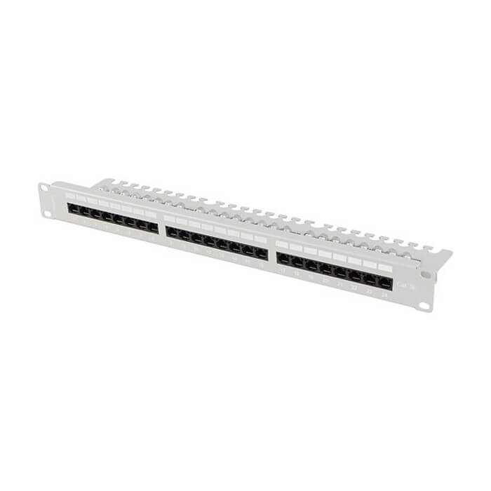 Lanberg patch panel 24 port 1U 19" CAT.5e utp with cable organizer grey ID 86969 (тъмнейл - 3)