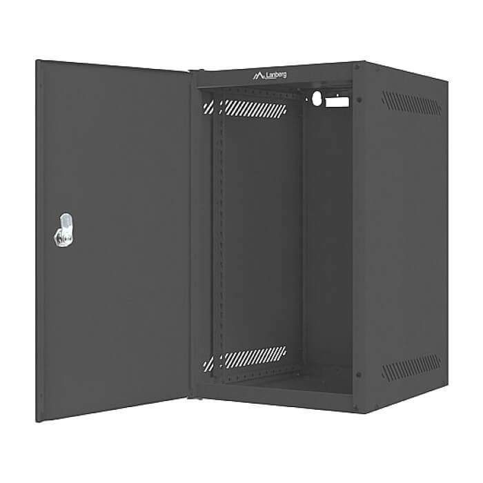 Lanberg rack cabinet 10" wall-mount 9U / 280x310 self-assembly flat pack with metal door, black ID 71857 (тъмнейл - 4)