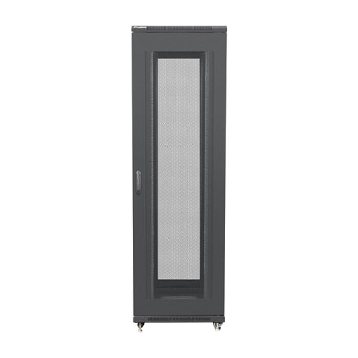 Lanberg rack cabinet 19" free-standing 42U/800x1000 (flat pack) with mesh door black ID 87178 (тъмнейл - 3)