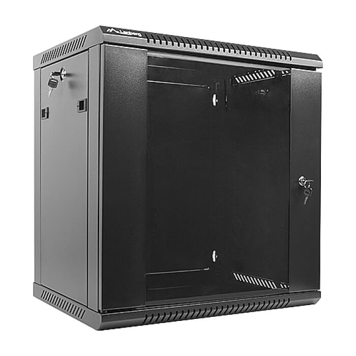 Lanberg rack cabinet 19'' wall-mount 12U / 600x450 for self-assembly (flat pack), black ID 71897 (тъмнейл - 2)