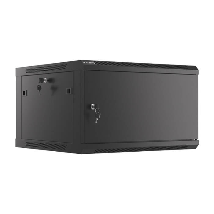 Lanberg rack cabinet 19" wall-mount 6U/600x600 for self-assembly with metal door black (flat pack) ID 87602 на супер цена от GT Computers Lanberg rack cabinet 19" wall-mount 6U/600x600 for self-assembly with metal door black (flat pack) ID 87602 на супер цена