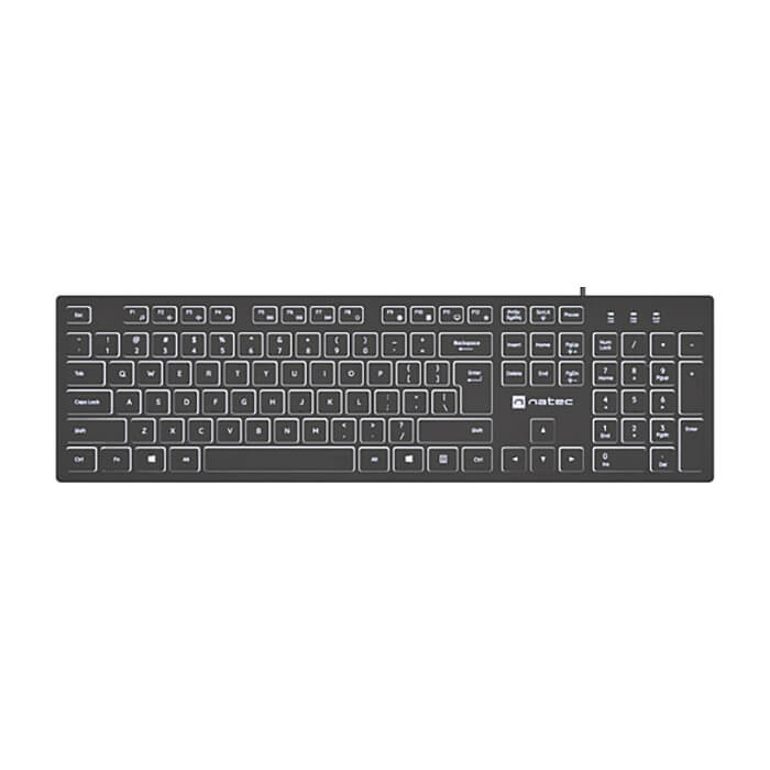 Natec Keyboard Herring Glow US, White Backlight на супер цена