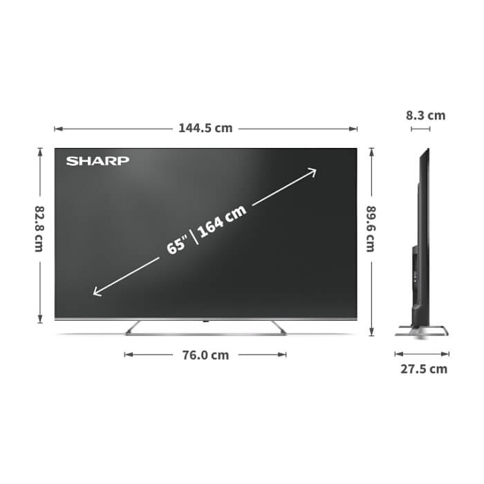 Sharp 65JP7265E, 65" QLED Mini led Google TV, 4K Ultra HD 3840x2160 Frameless, AQUOS, DVB-T/T2/C/S/S2, Active Motion 1000, HDR10, Dolby Atmos, Dolby Vision, Google Assistant, ID 93664 (тъмнейл - 5)