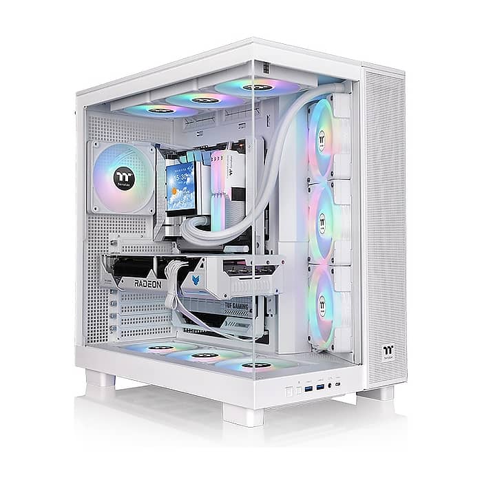 Thermaltake View 380 XL TG ARGB Snow + Thermaltake CT120 EX Reverse ARGB Sync PC Cooling Fan 3 Pack Magnetic Connect White (тъмнейл - 2)