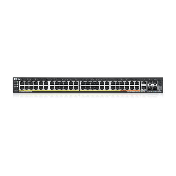 ZyXEL XGS2220-54HP, L3 Access Switch, 600W PoE, 40xPoE+/10xPoE++, 48x1G RJ45 2x10mG RJ45, 4x10G SFP+ Uplink, incl. 1 yr NebulaFlex Pro