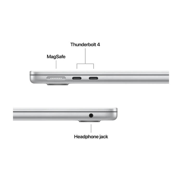 Apple MacBook Air 13.6: Apple M5 chip with 10-core CPU and 10-core GPU, 16GB, 1TB SSD - Silver ID 96765 (тъмнейл - 4)