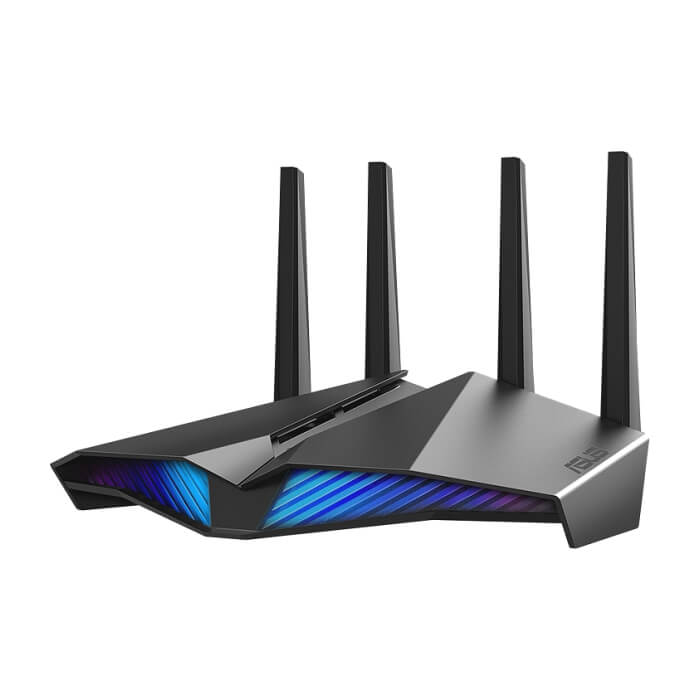 Asus Gaming Wireless Router, RT-AX82U, AX5400, Dual-Band, Tri-Core 1.5Ghz CPU, 256MB/512MB Flash/RAM, Gigabit, AiProtection Pro, Adaptive QoS, VPN server/client, IPTV, OFDMA, Beamforming, Link Aggregation, Gear Accelerator, RGB, AiMesh, Black (тъмнейл - 4)