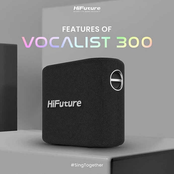 HiFuture Vocalist 300 Black, 150W Output, Karaoke Enable, Two Wireless Microphone, 18000mAh Battery (Support Power Bank), RGB Lighting, Pair to Play (TWS Mode), Bluetooth 5.3 ID 94756 (тъмнейл - 4)