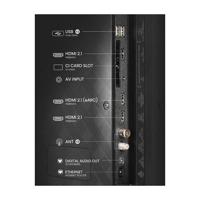 Hisense 50" E7Q Pro, 4K Ultra HD 3840x2160, QLED, Quantum Dot, 144Hz, HDR 10+ adaptive, HLG, Dolby Vision, DTS Virtual X, Smart TV, WiFi 5GHz, WiFi Direct, BT, Anyview Cast, 3 ID 92052 (тъмнейл - 4)