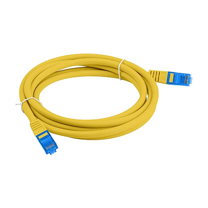 Кабел - Lanberg patch cord CAT.6A FTP LSZH CCA 0.5m Fluke Passed, yellow ID 72355 (тъмнейл - 3)