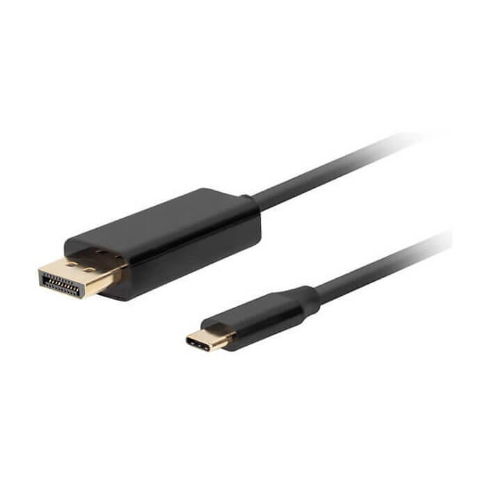 Кабел - Lanberg USB-C (M) -> Displayport(M) 1.2 4K 60hz cable 3m, black ID 72564 (тъмнейл - 3)