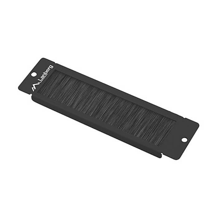 Lanberg 10" cable entry brush panel, black ID 62875 (тъмнейл - 2)