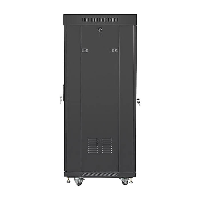 Lanberg rack cabinet 19" free-standing 27U/600x600 (flat pack) with mesh door lcd black v2 ID 87626 (тъмнейл - 5)