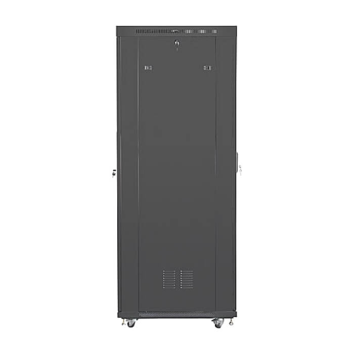 Lanberg rack cabinet 19" free-standing 42U/600x1000 (flat pack) with mesh door lcd black v2 ID 87187