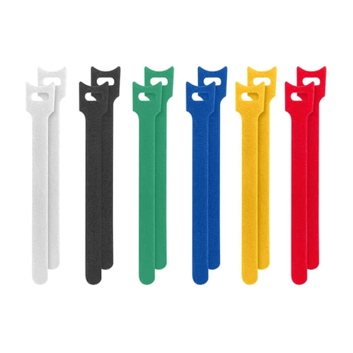 Lanberg velcro cable ties 12mmx15cm 12pcs, white, black, green, blue, yellow, red на супер цена