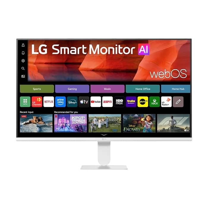 LG 27U511SB-W, 27" IPS Smart webOS23, 120Hz, 5ms, 1500:1, 250cd/m, FHD 1920x1080, ThinQ, sRGB 99%, HDR 10, HDMI, USB, Bluetooth, AirPlay 2, Speacers 5W x 2, Tilt, White на супер цена от GT Computers LG 27U511SB-W, 27" IPS Smart webOS23, 120Hz, 5ms, 1500:1, 250cd/m, FHD 1920x1080, ThinQ, sRGB 99%, HDR 10, HDMI, USB, Bluetooth, AirPlay 2, Speacers 5W x 2, Tilt, White на супер цена