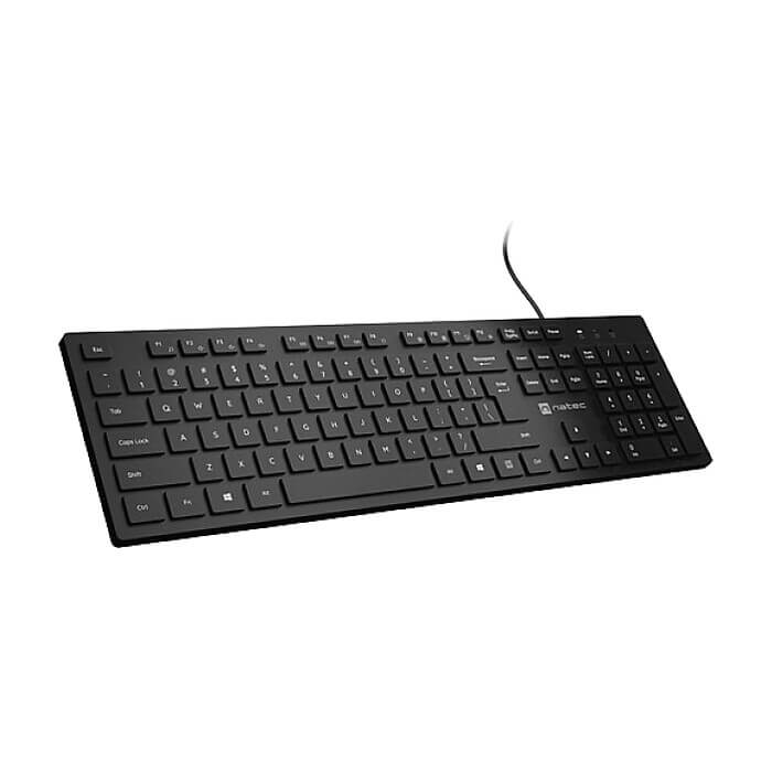 Natec Keyboard Herring Glow US, Black, Slim (тъмнейл - 4)
