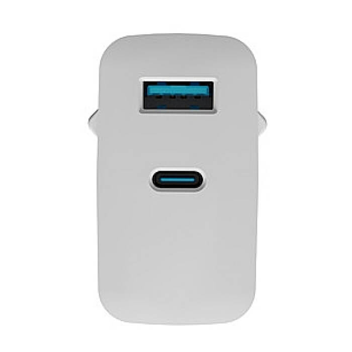 Natec USB Charger Ribera Gan 1X USB-A + 1X USB-C 45W, White (тъмнейл - 3)