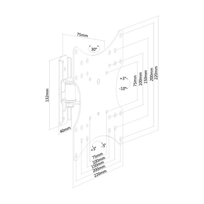 Neomounts by NewStar Flat Screen Wall Mount (1 pivot & tiltable) ID 66917 (тъмнейл - 3)