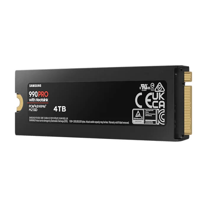 Samsung SSD 990 PRO 4TB Heatsink PCIe 4.0 NVMe 2.0 M.2 V-NAND 3-bit MLC, 256-bit Encryption, Read 7450 MB/s Write 6900 MB/s ID 97585 (тъмнейл - 4)