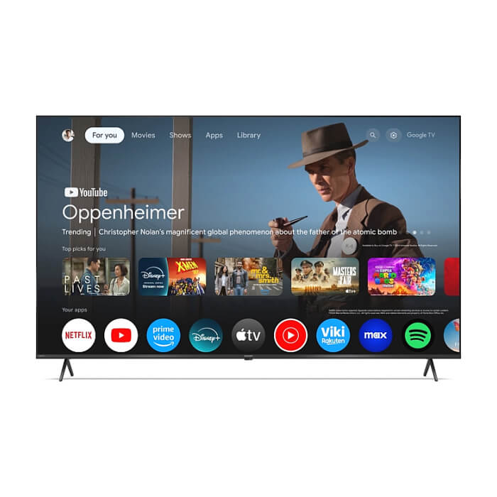 Sharp 65HP5265E, 65" QLED Google TV, 4K Ultra HD 3840x2160 Frameless, 1 000 000:1, AQUOS, DVB-T/T2/C/S/S2, Active Motion 1000, HDR10, Dolby Atmos, Dolby Vision, Google Assista ID 93590 (тъмнейл - 3)