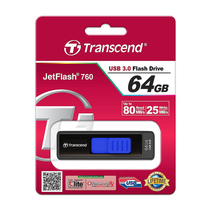 Transcend 64GB JETFLASH 760, USB 3.0 (Blue) ID 74172 на супер цена