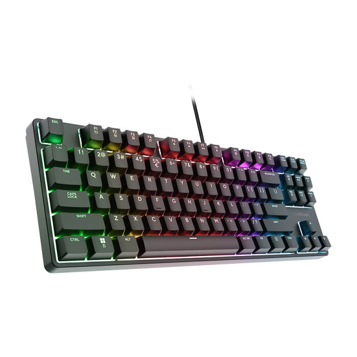 TRUST GXT864 Cada TKL Gaing Keyboard US (тъмнейл - 3)