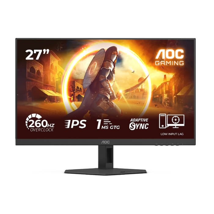 AOC 27G4ZR, 27" Fast IPS WLED, 1920x1080@260Hz (OC, Native 240Hz), 1ms GtG, 0.3ms MPRT, 300cd m/2, 1000:1, Adaptive Sync, FlickerFree, Anti Blue Light, Tilt, Height Adjust, Pi ID 97346 на супер цена
