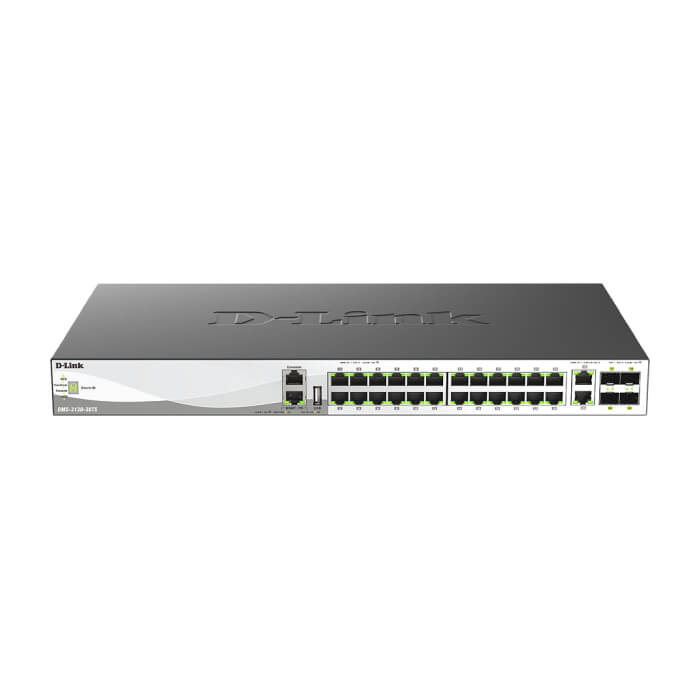 D-Link 24x100/1000/2500Base-T Layer 3 Stackable Managed Gigabit Switch with 2x10GBASE-T Ports and 4 x 25G SFP28 Ports на супер цена