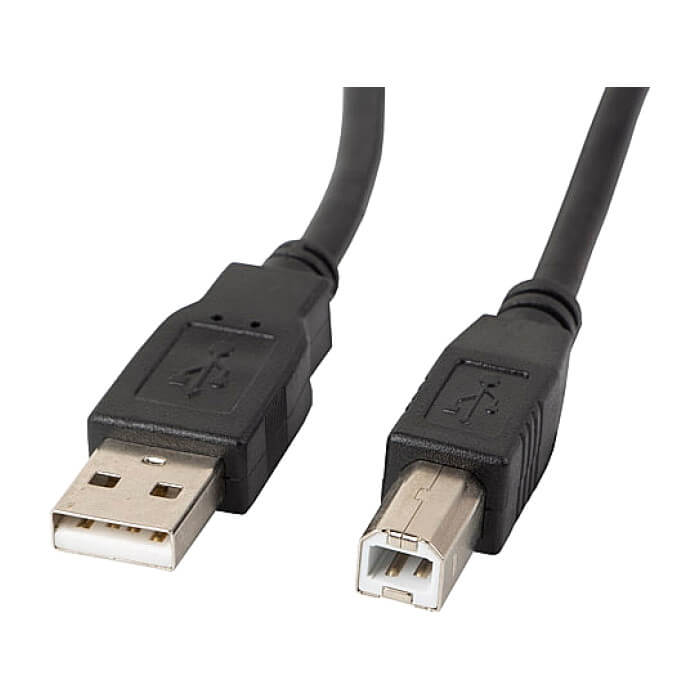 Кабел - Lanberg USB-A (M) -> USB-B (M) 2.0 cable 5m, black ferrite ID 72662
