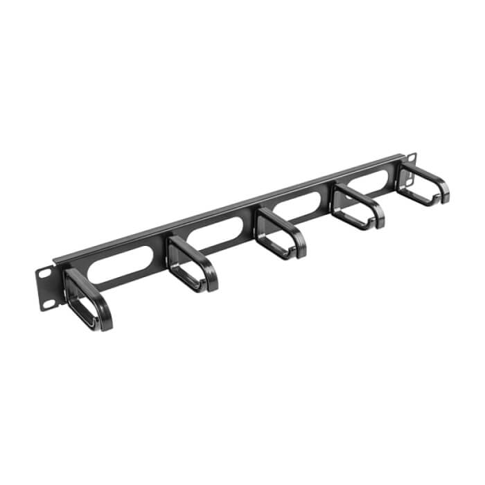 Lanberg 19" cable management AK-1205-B panel 5 rings - type b 1U, black на супер цена