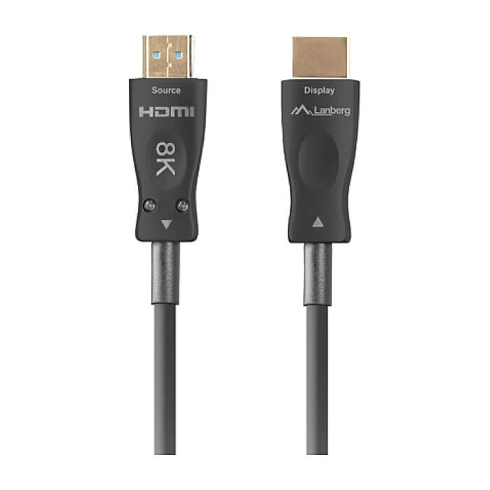 Lanberg HDMI M/M V2.1 cable, 30m, Optical, Black AOK ID 86587
