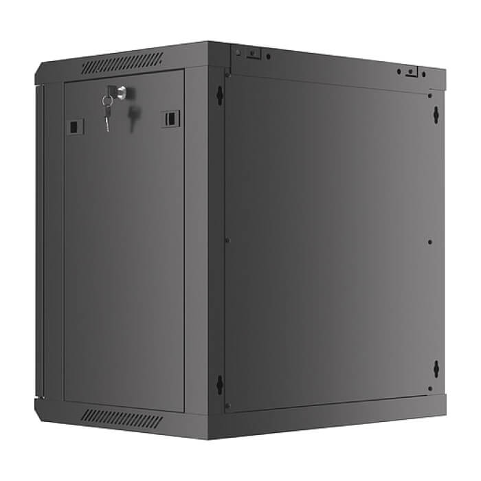 Lanberg rack cabinet 19" wall-mount 12U/600x450 for self-assembly with metal door black (flat pack) ID 87169 (тъмнейл - 2)