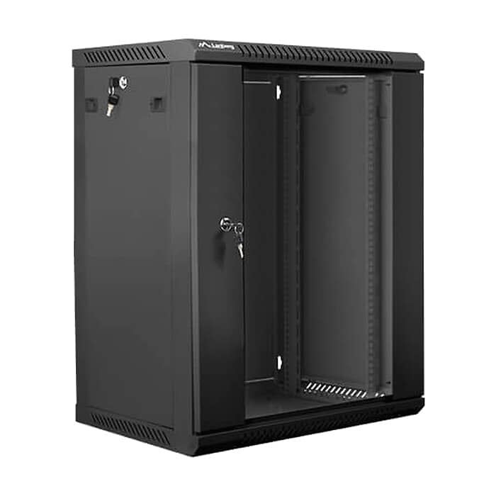Lanberg rack cabinet 19” wall-mount 15U / 600x450 for self-assembly (flat pack), black ID 71895 (тъмнейл - 2)