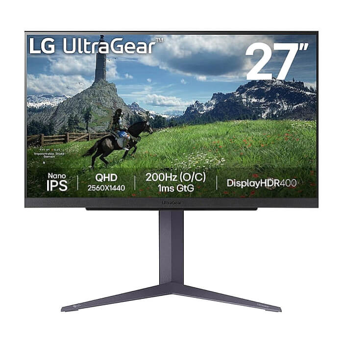 LG 27GS85Q-B, 27", UltraGear™ QHD Nano IPS, 1ms, AG, QHD (2560x1440), 200Hz, HDR 400, 1000:1, 400cd/m2, DCI-P3 98%, USB3.0 (1up/2down), AMD Free-sync, NVIDIA G-Sync, HDMI, DisplayPort, Height adjustment, Tilt, Pivot, Headphone Out, Black ID 79707 на супер цена
