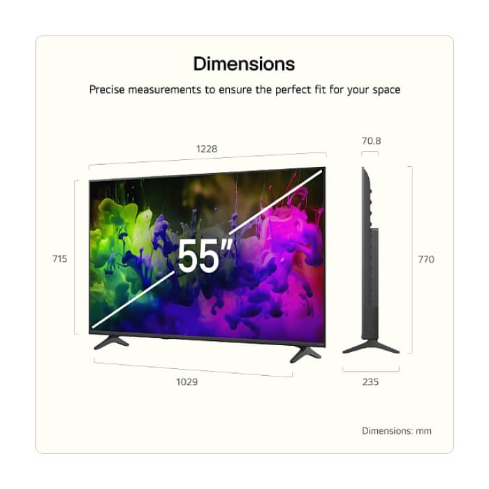 LG 55QNED7EB3C, 55" 4K QNED MiniLED Smart TV, 3840x2160, DVB-T2/C/S2, Alpha 7 AI Processor, HDR10 / HLG, webOS 26 ThinQ, VRR / ALLM / HGiG, 4K Super Upscaling, WiFi 5, Bluetoo ID 97560 (тъмнейл - 2)