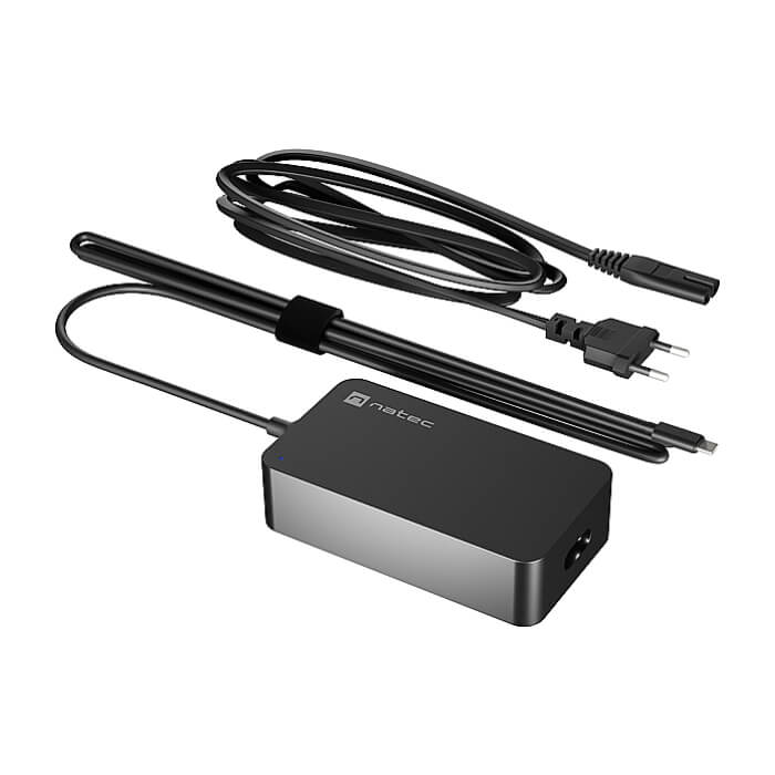 Natec Natec Laptop Charger Grayling GAN USB-C 65W for laptops, tablets, phones (тъмнейл - 3)