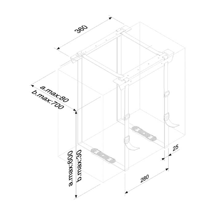 Neomounts by NewStar CPU Holder (height PC: 3-60 cm / width PC: 8-70 cm) ID 63329 (тъмнейл - 3)