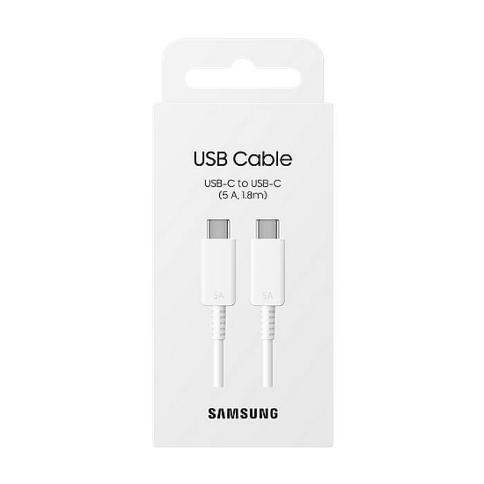 Samsung Cable USB-C to USB-C 1.8m (5A) White ID 90022 на супер цена